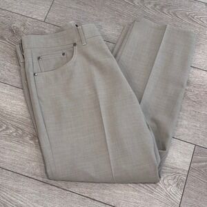 St. Croix Dress Pants Mens 34 Tan Wool Blend Made in Italy 5-Pocket Trousers